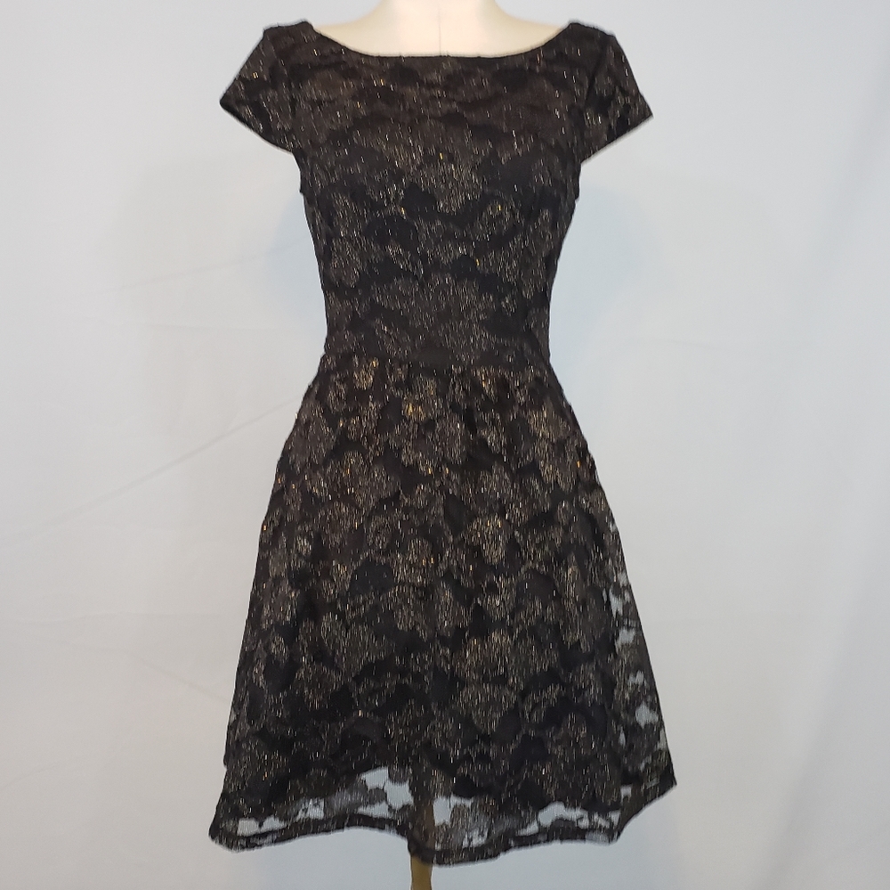B. Darlin black glitter prom dress size 1/2